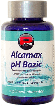 backup vein Literature Alcamax - Ph Bazic (Complex pentru Echilibrul Acido-Bazic), 90 capsule -  Primo Nutrition